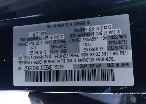 2020 Mazda Cx-5 Touring from USA, damaged, VIN JM3KFBCM1L0729346